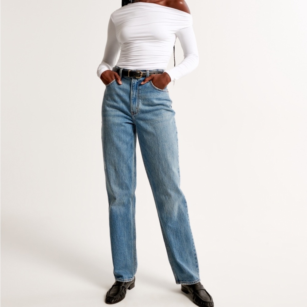 Abercrombie & Fitch ultra high rise 90s straight jeans, 27 XL